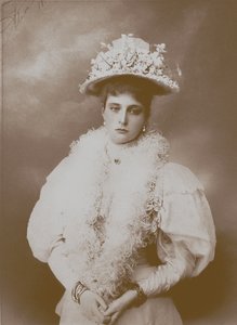 Retrato da imperatriz Alexandra Fyodorovna, esposa do czar Nicolau II da Rússia 1872-1918 de Unbekannt