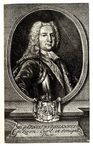 Retrato de Ernst Johann von Biron 1690-1772, duque de Courland e Semigallia e regente do Império Russo de Unbekannt
