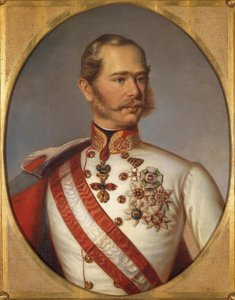 Retrato de Franz Joseph I da Áustria, ca 1855 de Unbekannt