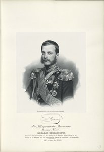 Retrato do Grão-Duque Michael Nikolaevich da Rússia 1832-1909, 1858 de Unbekannt
