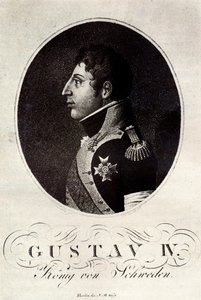 Retrato de Gustav IV Adolf da Suécia, início do século XIX. de Unbekannt
