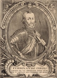 Retrato de Hernán Cortés 1485-1547. de Unbekannt