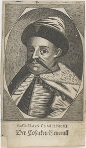 Retrato de Hetman Bohdan Khmelnytsky 1595-1657, após 1650. de Unbekannt