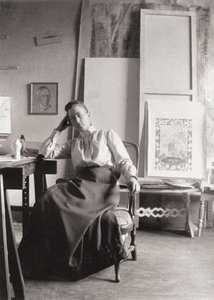 Retrato de Hilma af Klingt 1862-1944, c. 1900 de Unbekannt