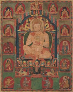 Retrato de Jnanatapa Frequentado por Lamas e Mahasiddhas, ca. 1350 de Unbekannt