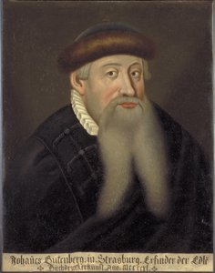 Retrato de Johannes Gutenberg, início do século XVII. de Unbekannt