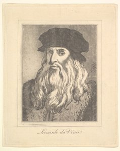 Retrato de Leonardo da Vinci de Characaturas de Leonardo da Vinci, de Desenhos de Wi ..., 1786. de Unbekannt
