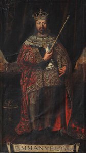 Retrato de Manuel I de Portugal 1469-1521, 1495. de Unbekannt