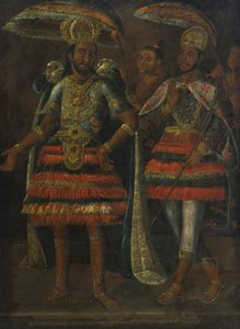 Retrato de Moctezuma e Cuauhtémoc, século XVII de Unbekannt