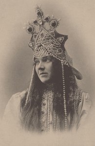 Retrato de Nadezhda Ivanovna Zabela-Vrubel 1868-1913 com Marfa na ópera The Tsar Bride, 1899 de Unbekannt
