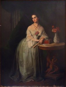 Retrato da princesa Nino Aleksandrovna Griboyedova née Chavchavadze, meados do século XIX. de Unbekannt