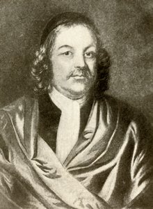 Retrato de Simon Bradstreet, em vestido e boné, c1640, 1937. de Unbekannt