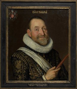 Retrato de Théodore Agrippa, cavaleiro d&39;Aubigné 1552-1630, primeiro terço do século XVII. de Unbekannt