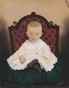 Retrato de um bebê, década de 1880. de Unbekannt