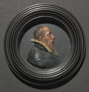 Retrato de um homem de preto, meados dos anos 1600. de Unbekannt