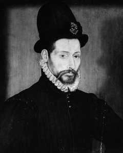 Retrato de um homem com um chapéu alto.
