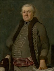 Retrato de um Zeman com um cachorro de Unbekannt
