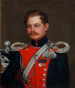 Retrato de um capitão do 3º Regimento Elisavetgrad Hussar, 1837 de Unbekannt