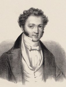 Retrato do pianista e compositor Ignaz Moscheles 1794-1870, de Unbekannt