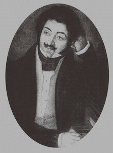 Retrato do compositor Alexander Aleksandrovich Alyabyev 1787-1851, 1810s de Unbekannt