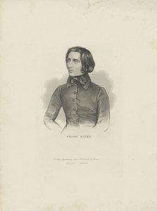 Retrato do compositor Franz Liszt 1811-1886, 1840-1850. de Unbekannt