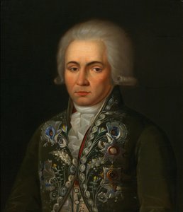 Retrato do poeta Gavrila R. Derzhavin 1743-1816, 1790s de Unbekannt