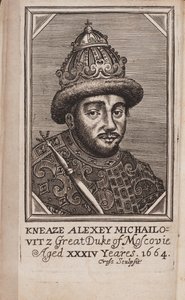Retrato do czar Alexis I Mikhailovich da Rússia 1629-1676 De: O estado atual da Rússia por Samuel Collins, 1664 de Unbekannt