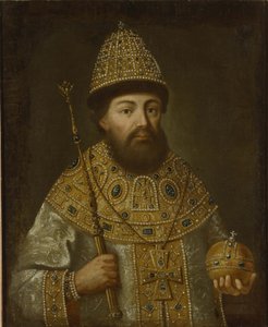 Retrato do czar Alexis I Mikhailovich da Rússia 1629-1676, ca 1675 de Unbekannt