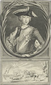 Retrato do czar Pedro III da Rússia 1728-1762, c. 1750 de Unbekannt