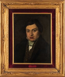 Retrato do compositor Gioachino Antonio Rossini 1792-1868. de Unbekannt
