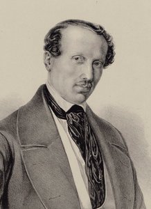 Retrato do compositor Hans Christian Lumbye 1810-1874, c. 1850. de Unbekannt