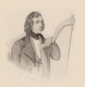 Retrato do harpista e compositor Elias Parish Alvars 1808-1849, 1830. de Unbekannt