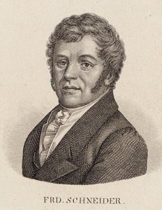 Retrato do organista e compositor Friedrich Schneider 1786-1853. de Unbekannt