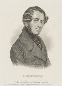 Retrato do pianista e compositor Sigismund Thalberg 1812-1871, c. 1850 de Unbekannt