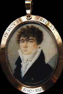 Retrato do poeta Percy Bysshe Shelley 1792-1822, ca 1825 de Unbekannt