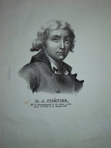Retrato do poeta e dramaturgo Marie-Joseph Chénier 1764-1811 de Unbekannt