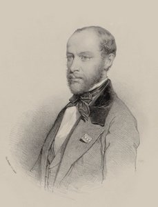 Retrato do violinista e compositor Henri Vieuxtemps 1820-1881, 1857. de Unbekannt