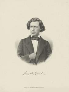 Retrato do violinista e compositor Joseph Joachim 1831-1907, ca 1855. de Unbekannt