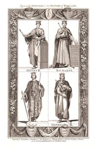 Retratos e vestidos dos reis da Inglaterra com brasões, 1784 de Unbekannt