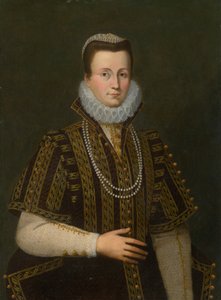 Retrato de senhora com circuito branco de Unbekannt