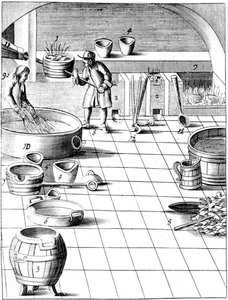 Preparação de cobre e prata para ligas para produção de moedas, 1683 de Unbekannt