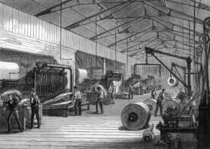 Sala de imprensa, escritórios do Daily Telegraph, Fleet Street, Londres, 1882 de Unbekannt