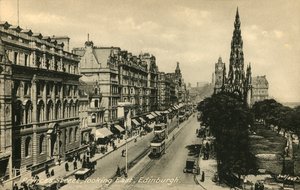 Princes Street Looking East, Edimburgo, c1920s. de Unbekannt