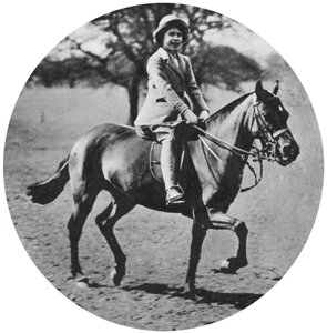 Princesa Elizabeth a cavalo, Windsor Great Park, 1935, 1937 de Unbekannt