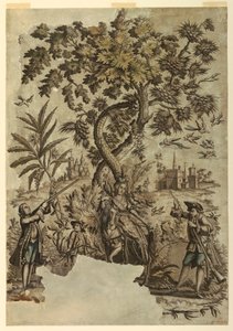Impressão, Bird Hunt, 1730-50 de Unbekannt
