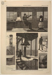 Print, Watch-tower, Corner of Spring and Varick Streets, New York, 28 de fevereiro de 1874 de Unbekannt