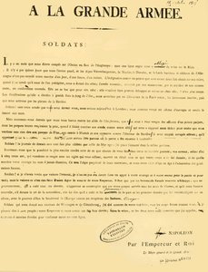 Proclamação ao exército, 13 de outubro de 1805, 1921. de Unbekannt