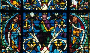 Profeta, vitral, Catedral de Chartres, França, 1145-1155 de Unbekannt