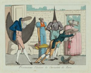 Provinciais que visitam as curiosidades de Paris, c. 18 de Unbekannt