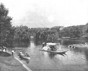 Public Garden and Lake, Boston, EUA, c1900. de Unbekannt